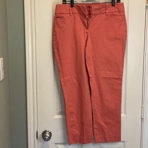 Loft Original Ankle pant size 8.  Poplin cotton.  Peach colored.
